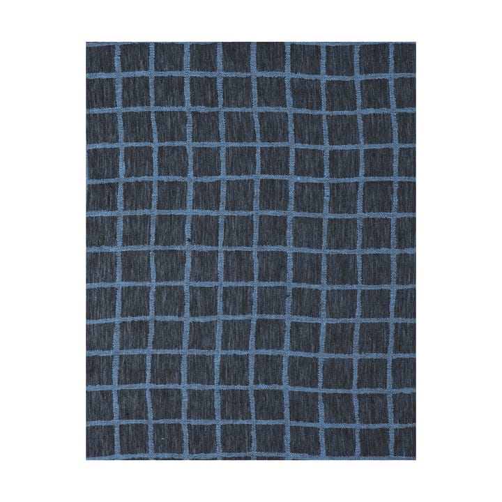 Rutig jacquardvävd bordsduk 147x250 cm - Blue-black - Fine Little Day