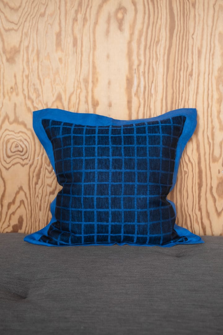 Rutig kuddfodal 47x47 cm - Blue-black - Fine Little Day