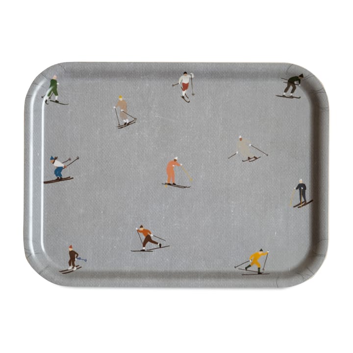 Skiers bricka 20x27 cm - Grå - Fine Little Day