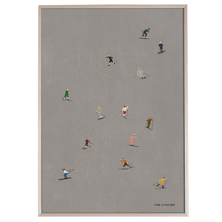 Skiers poster 50x70 cm - Grå - Fine Little Day