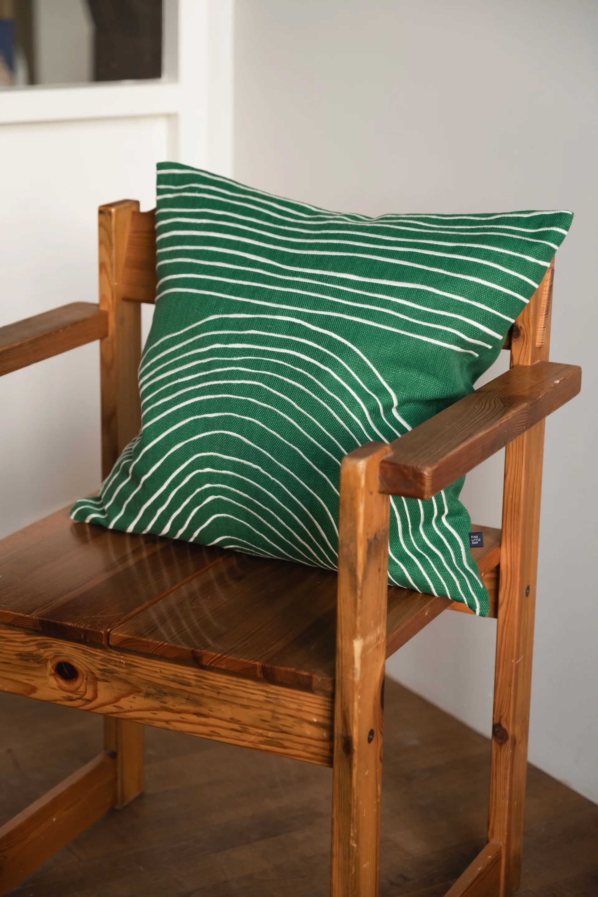 Strå kuddfodral 48x48 cm, Green Fine Little Day