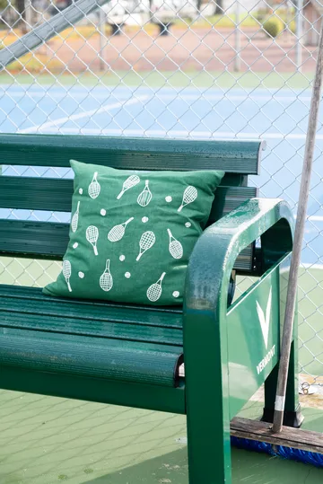 Tennisracket kuddfodral 48x48 cm - Green - Fine Little Day