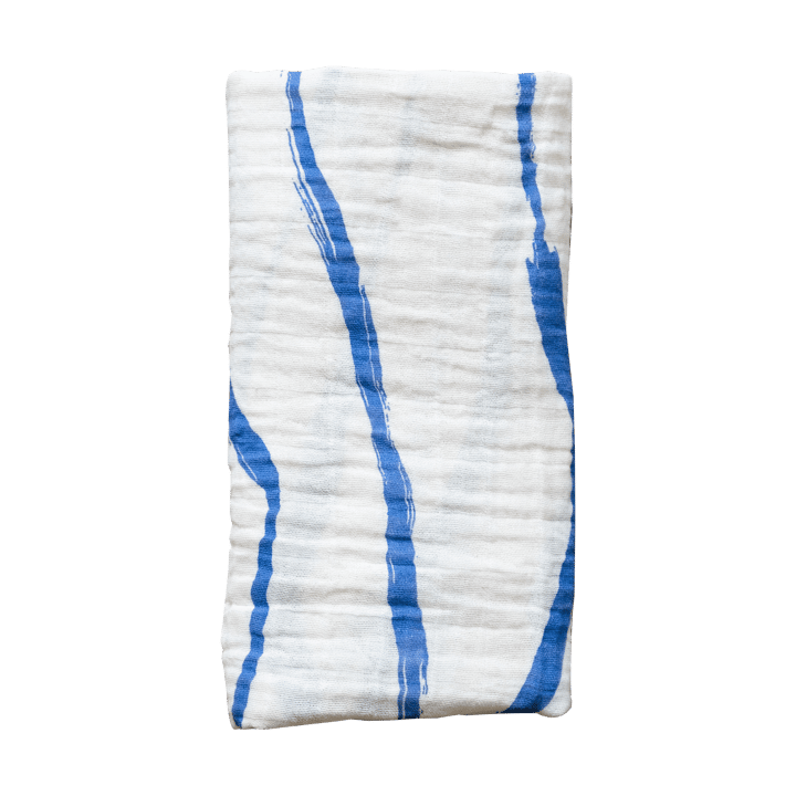 Våg muslinfilt 120x120 cm - Blue - Fine Little Day