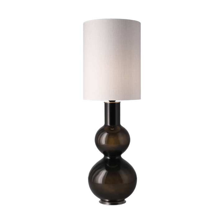 Augusta bordslampa svart lampfot, Babel Beige L Flavia Lamps
