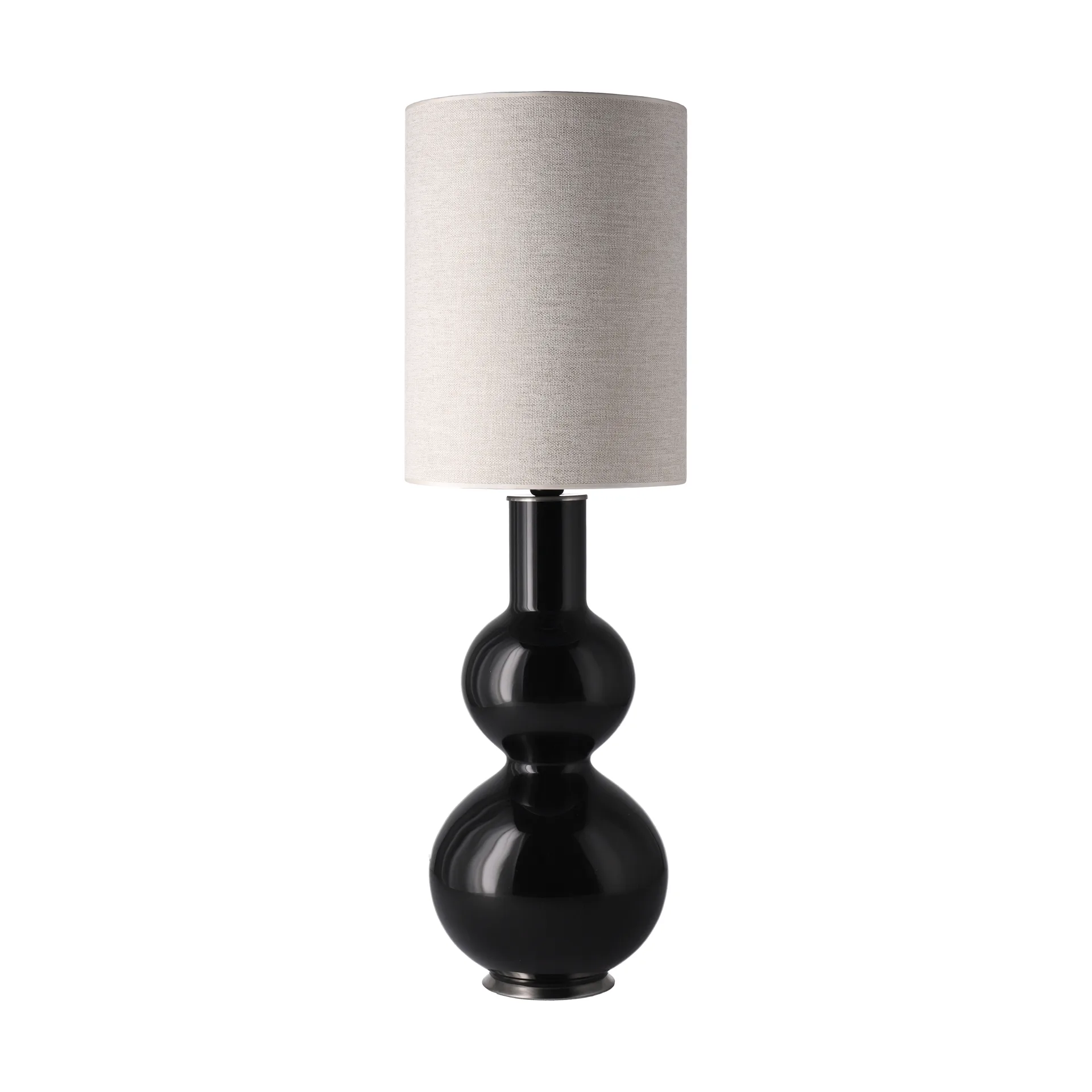 Augusta bordslampa svart lampfot, London Beige L Flavia Lamps