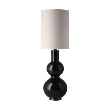 Augusta bordslampa svart lampfot - London Beige L - Flavia Lamps
