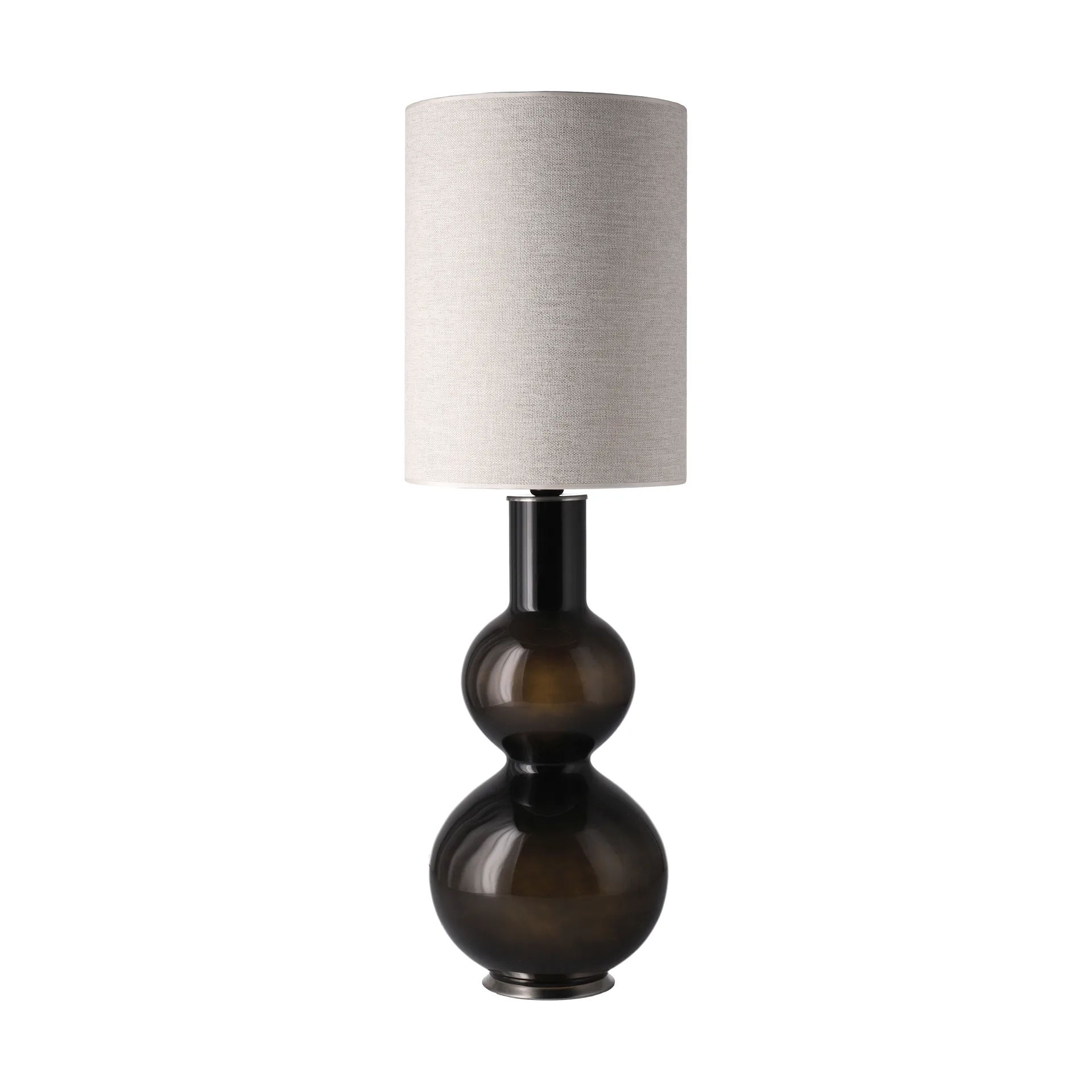 Augusta bordslampa svart lampfot, London Beige L Flavia Lamps