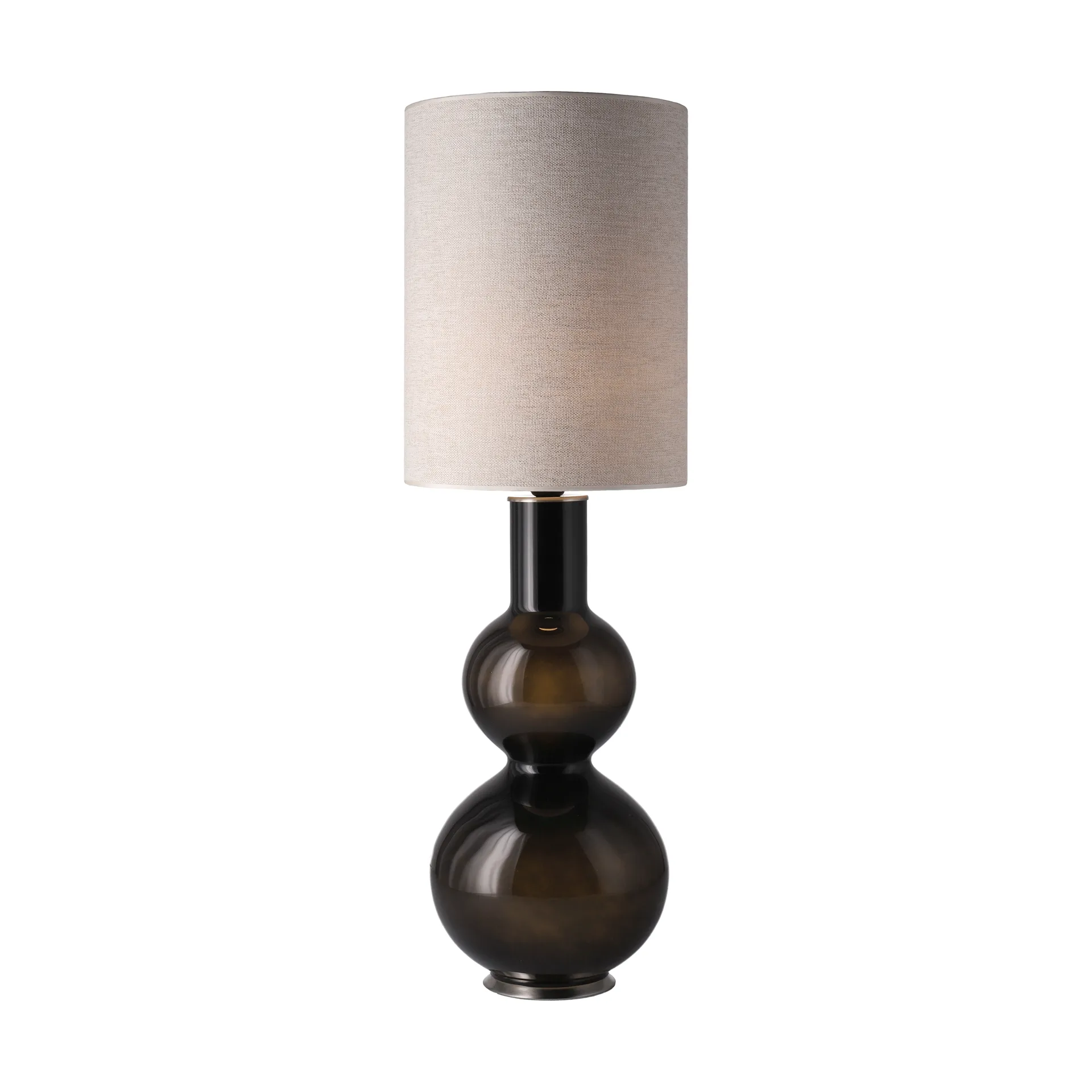 Augusta bordslampa svart lampfot, London Beige L Flavia Lamps
