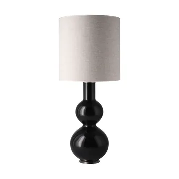 Augusta bordslampa svart lampfot - London Beige M - Flavia Lamps