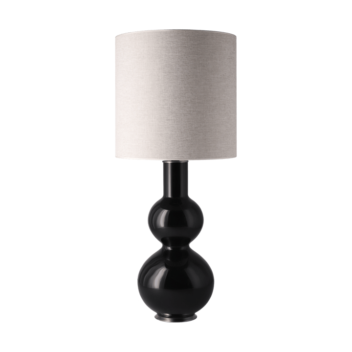 Augusta bordslampa svart lampfot - London Beige M - Flavia Lamps