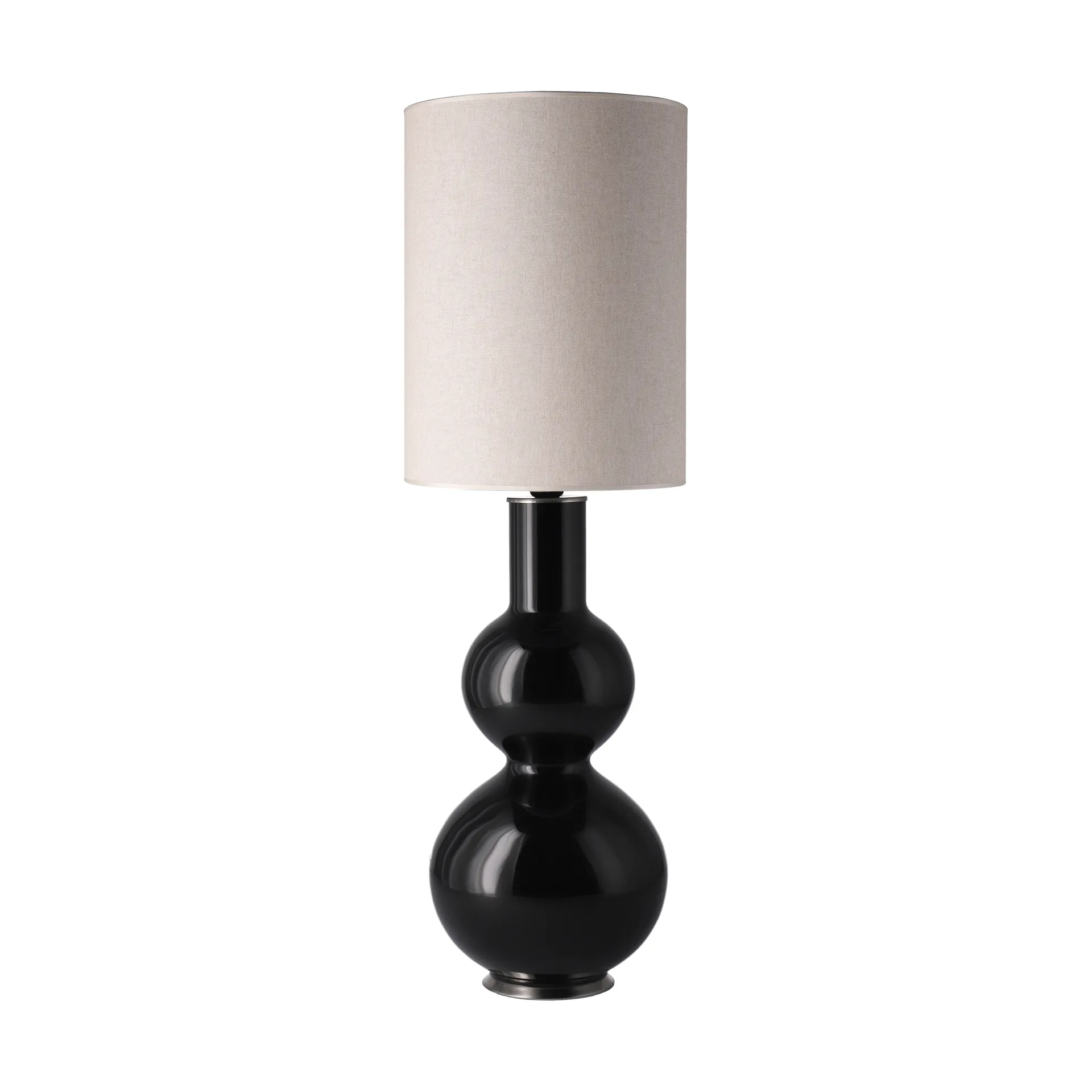 Augusta bordslampa svart lampfot, Milano Tostado L Flavia Lamps