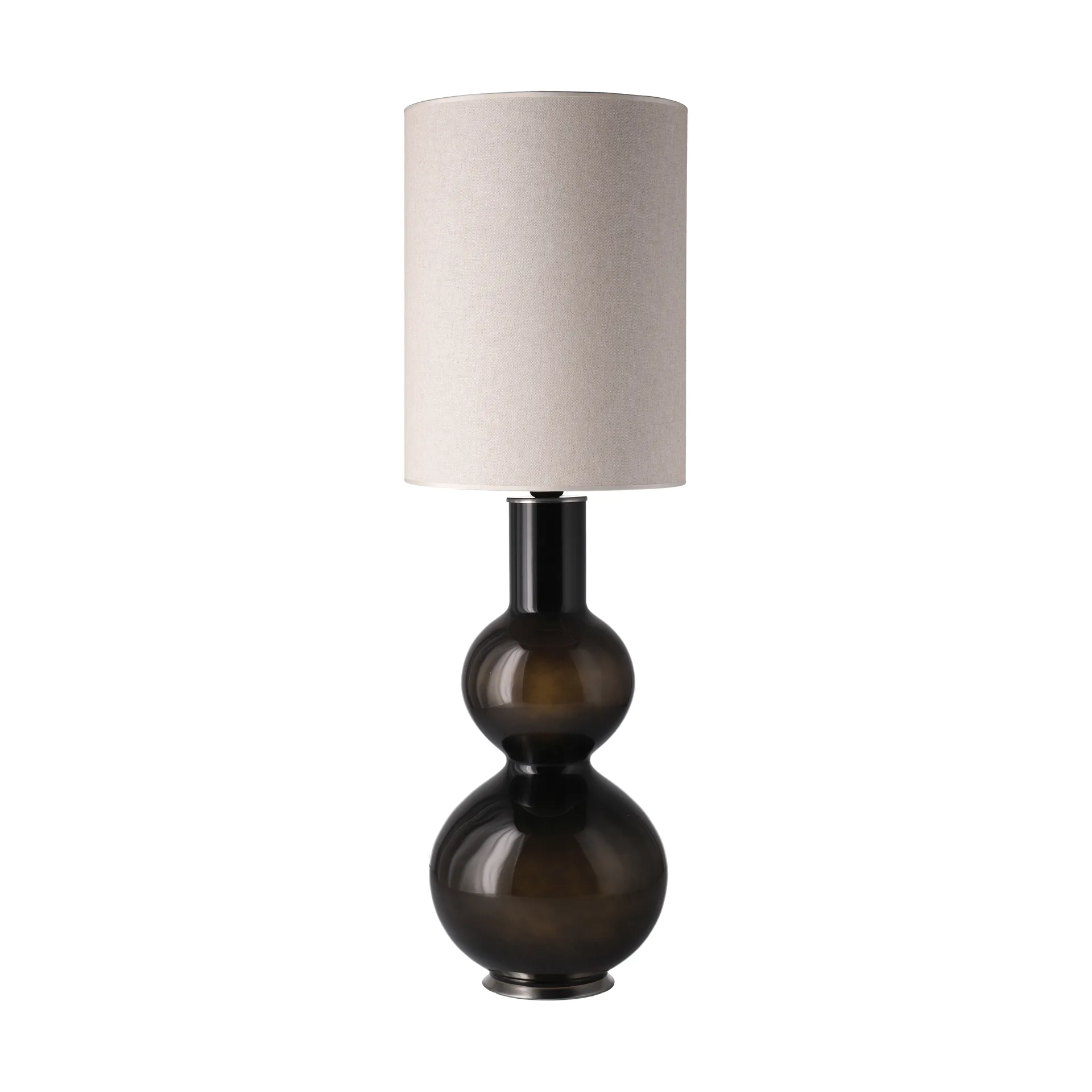 Augusta bordslampa svart lampfot, Milano Tostado L Flavia Lamps