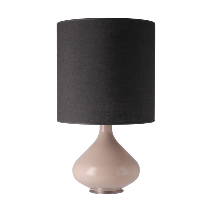 Flavia bordslampa beige lampfot - Lino Negro M - Flavia Lamps