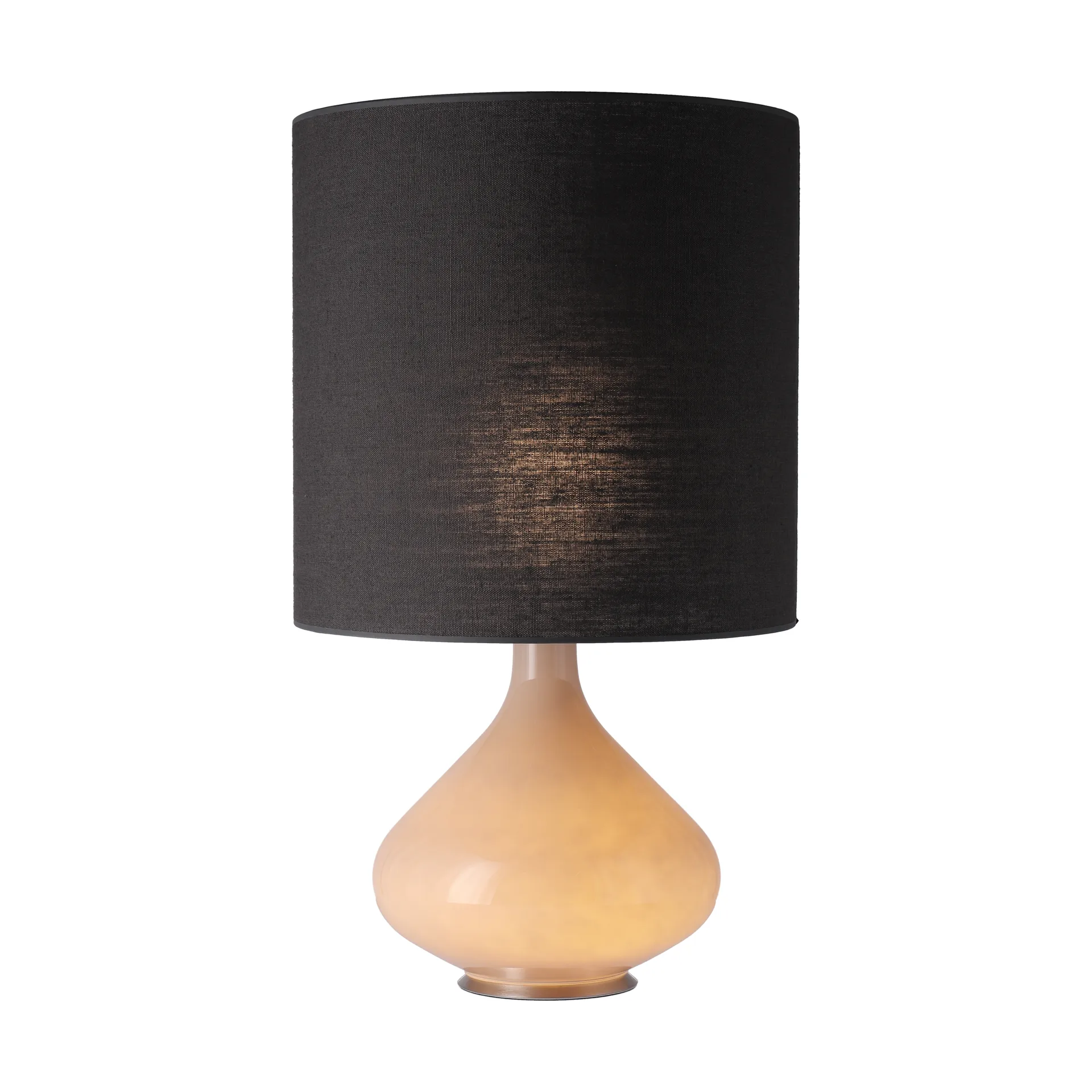 Flavia bordslampa beige lampfot, Lino Negro M Flavia Lamps