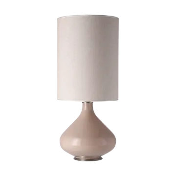 Flavia bordslampa beige lampfot - Milano Tostado L - Flavia Lamps