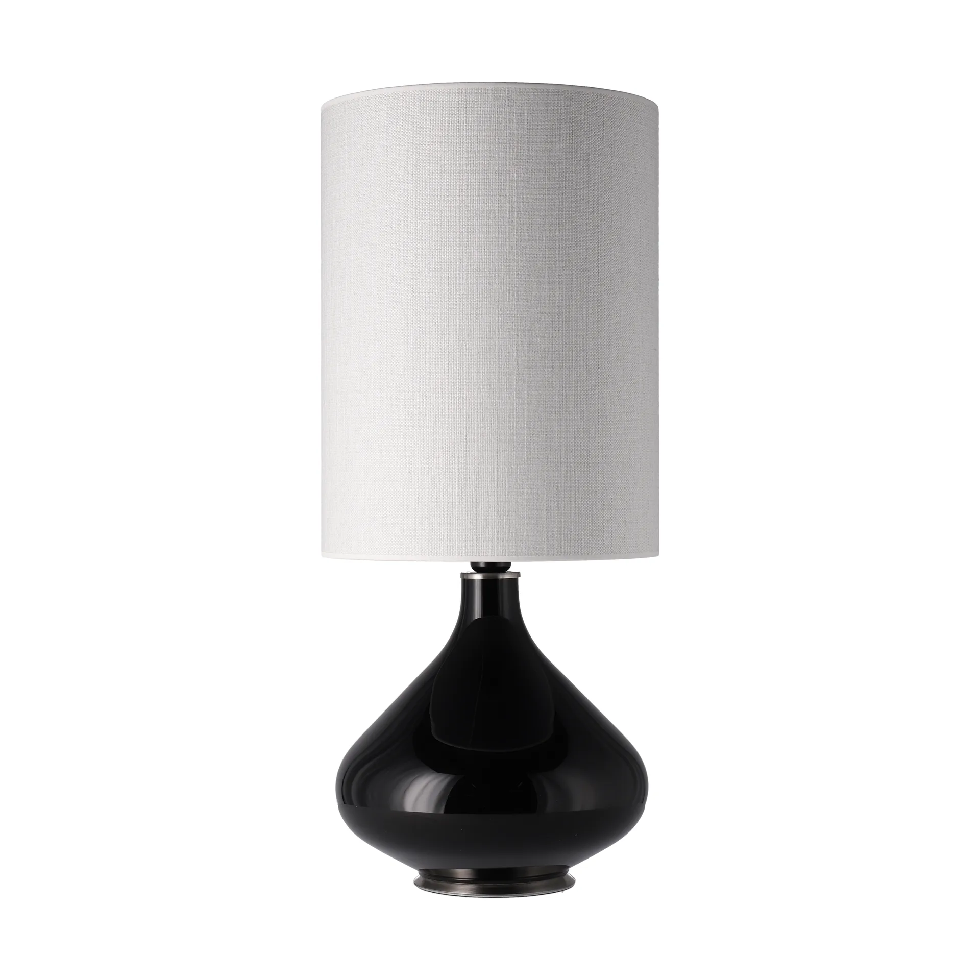 Flavia bordslampa svart lampfot, Babel Beige L Flavia Lamps