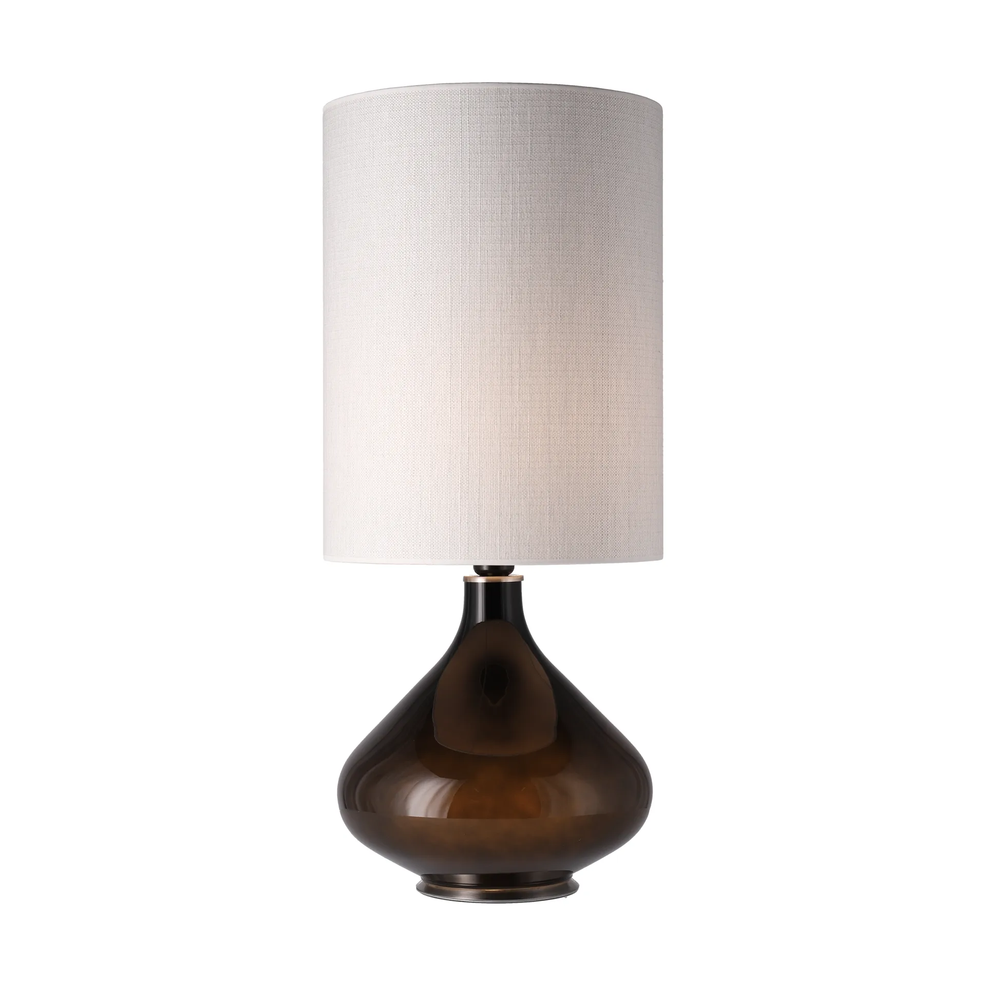 Flavia bordslampa svart lampfot, Babel Beige L Flavia Lamps