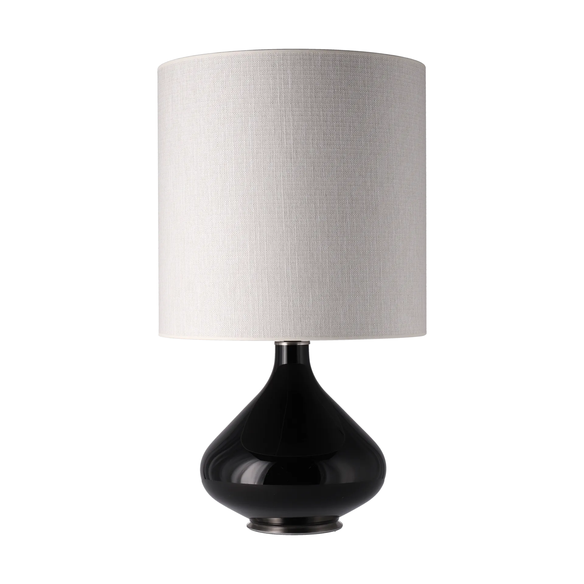 Flavia bordslampa svart lampfot, Babel Beige M Flavia Lamps