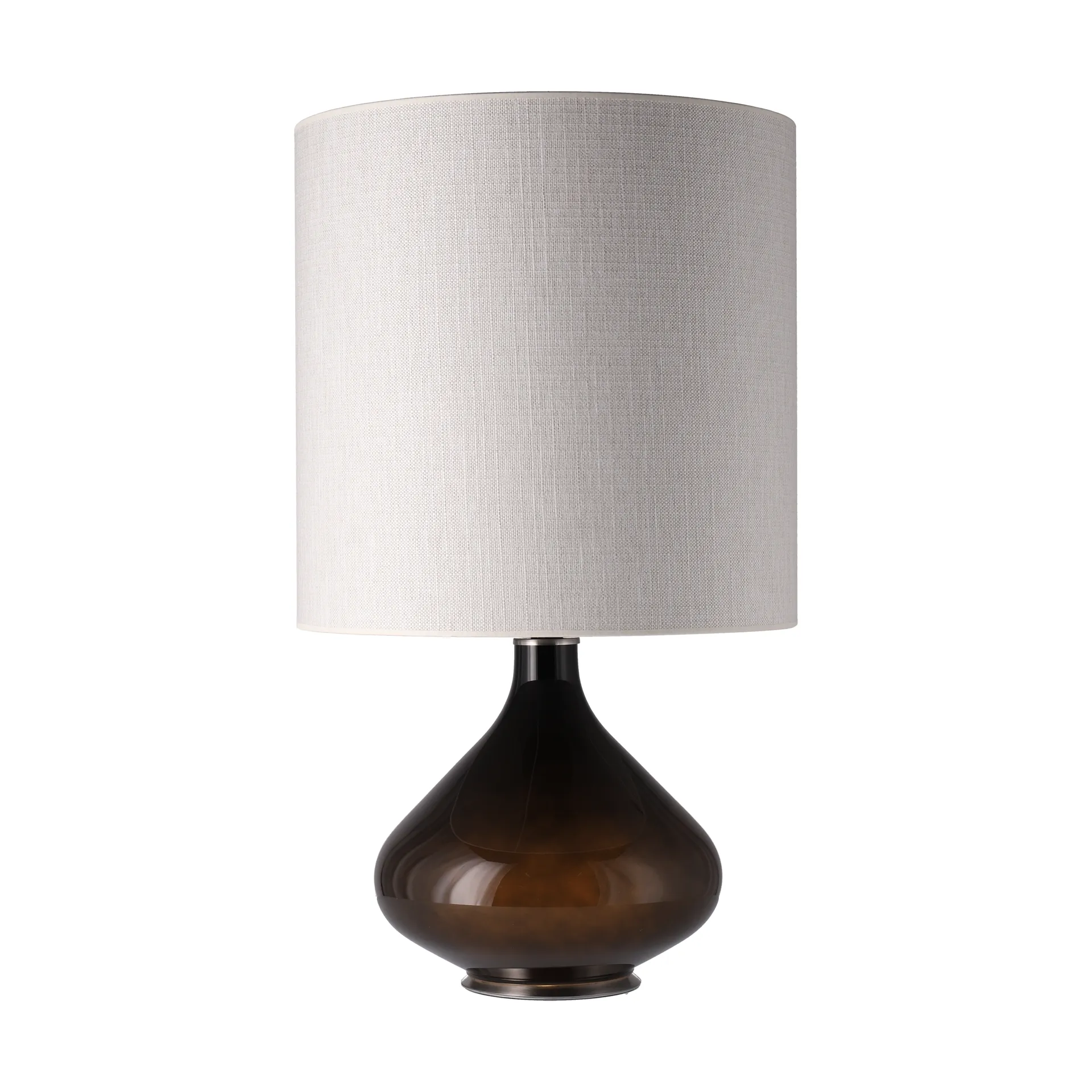 Flavia bordslampa svart lampfot, Babel Beige M Flavia Lamps