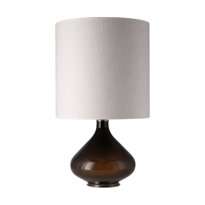 Flavia bordslampa svart lampfot, Babel Beige M Flavia Lamps