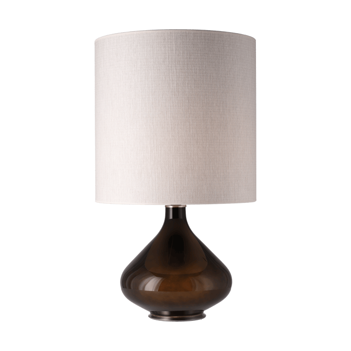 Flavia bordslampa svart lampfot, Babel Beige M Flavia Lamps