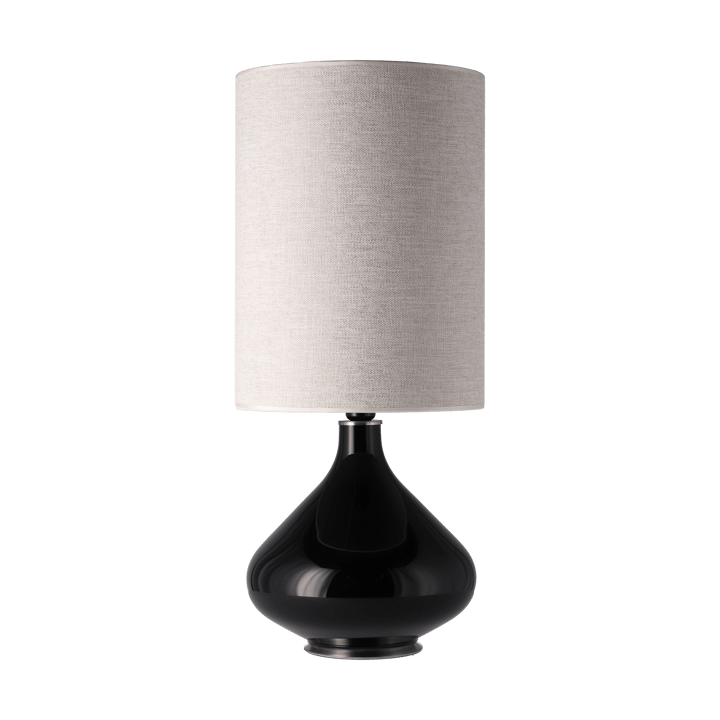 Flavia bordslampa svart lampfot - London Beige L - Flavia Lamps