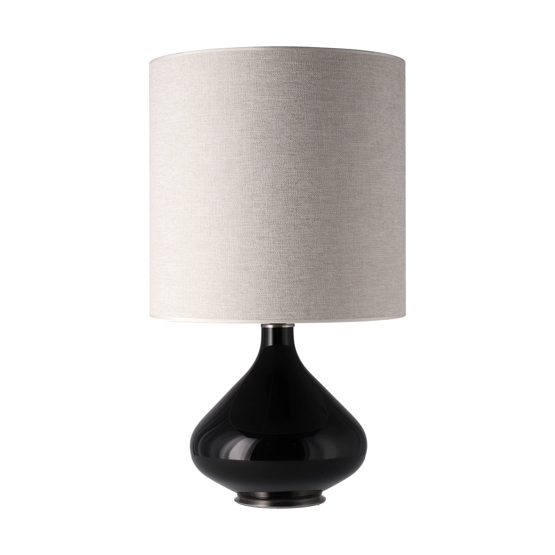 Flavia bordslampa svart lampfot, London Beige M Flavia Lamps