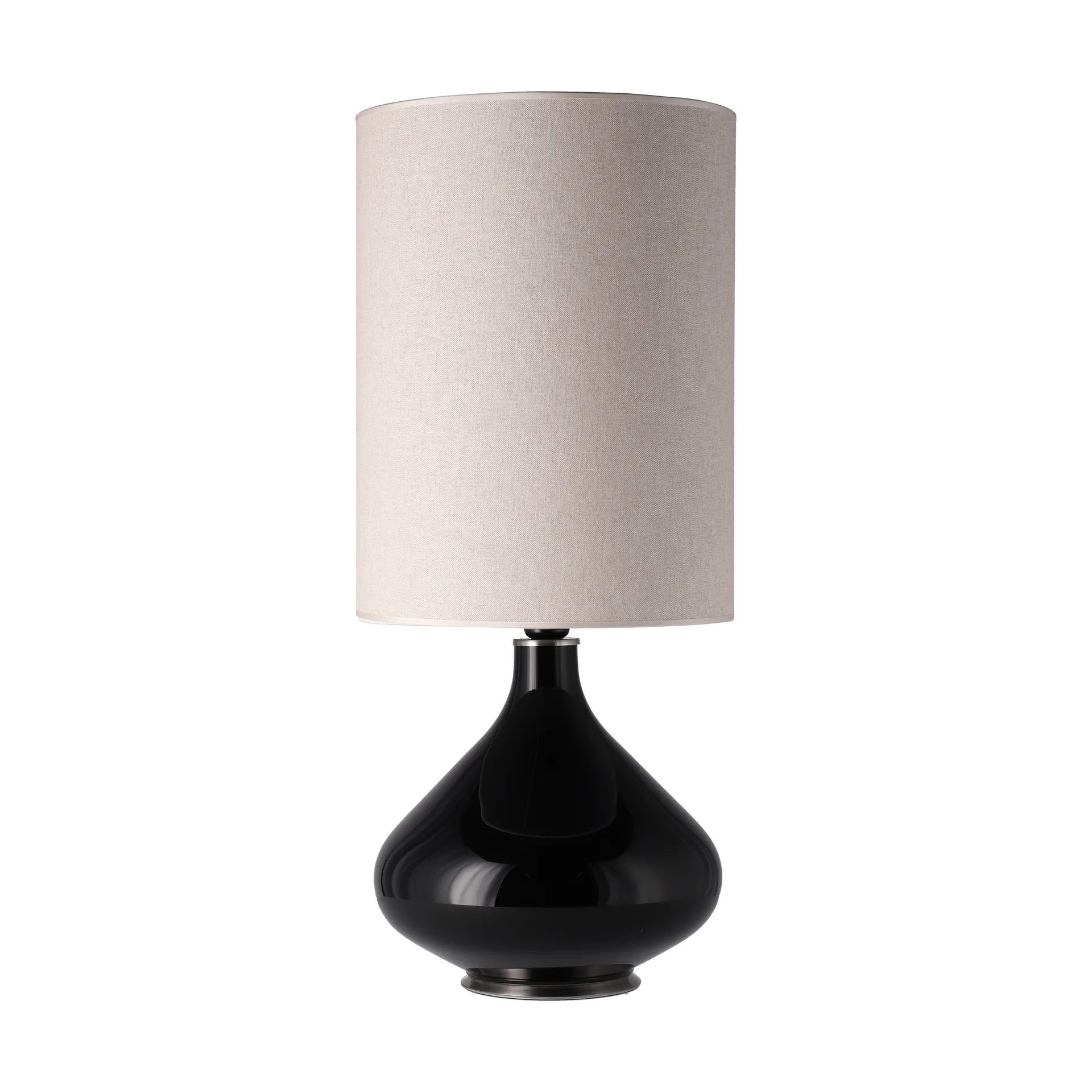 Flavia bordslampa svart lampfot, Milano Tostado L Flavia Lamps
