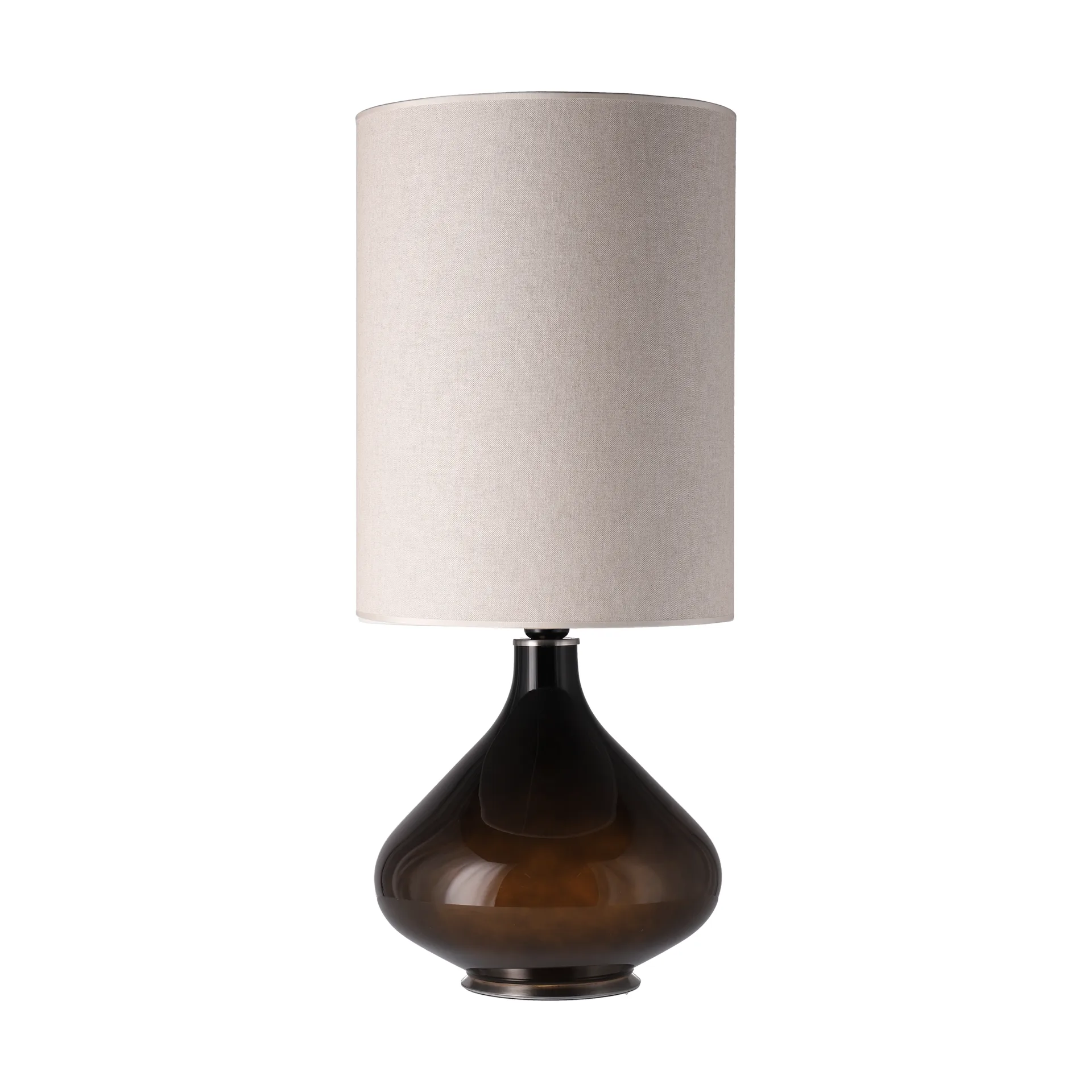 Flavia bordslampa svart lampfot, Milano Tostado L Flavia Lamps