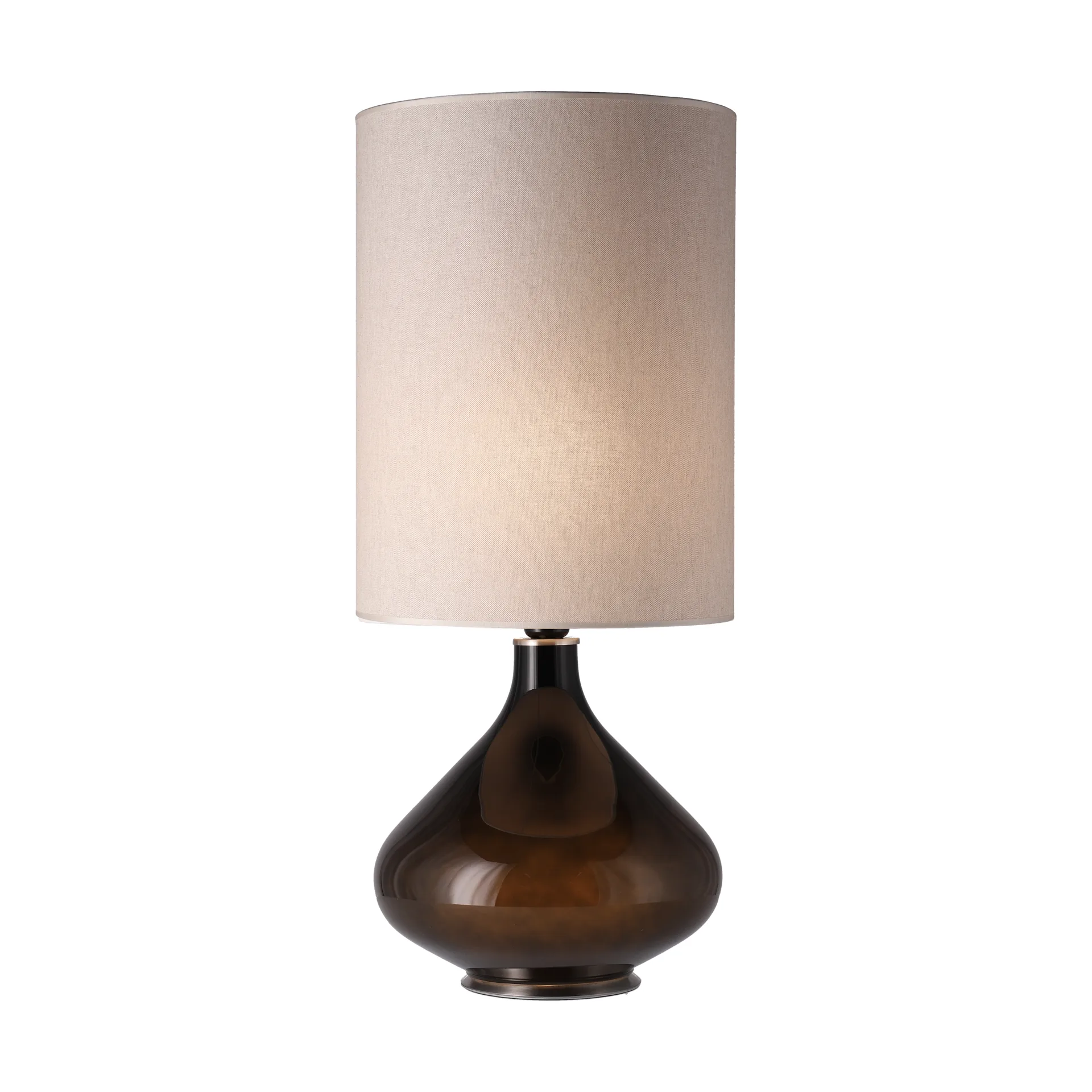 Flavia bordslampa svart lampfot, Milano Tostado L Flavia Lamps