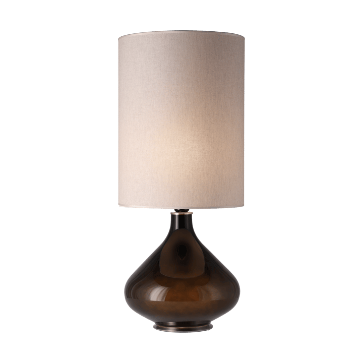 Flavia bordslampa svart lampfot, Milano Tostado L Flavia Lamps