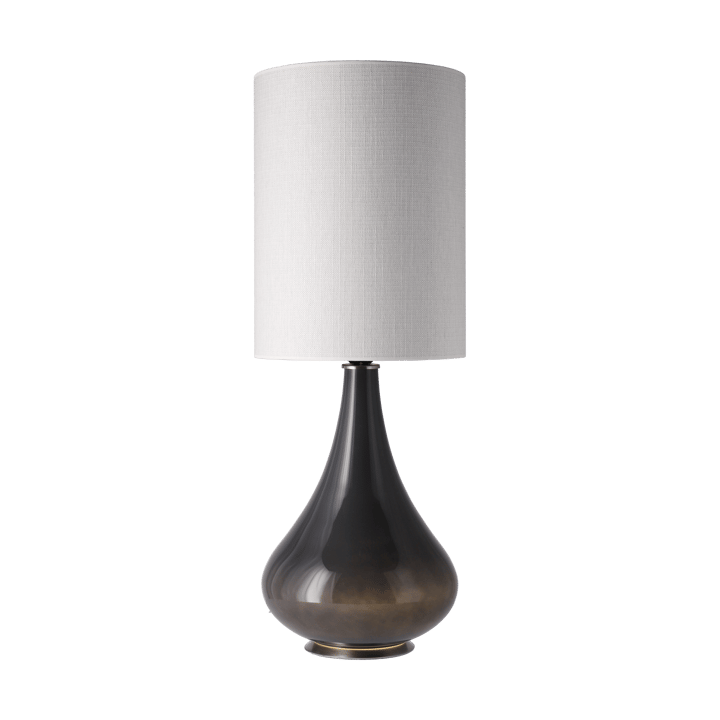 Renata bordslampa grå lampfot - Babel Beige L - Flavia Lamps