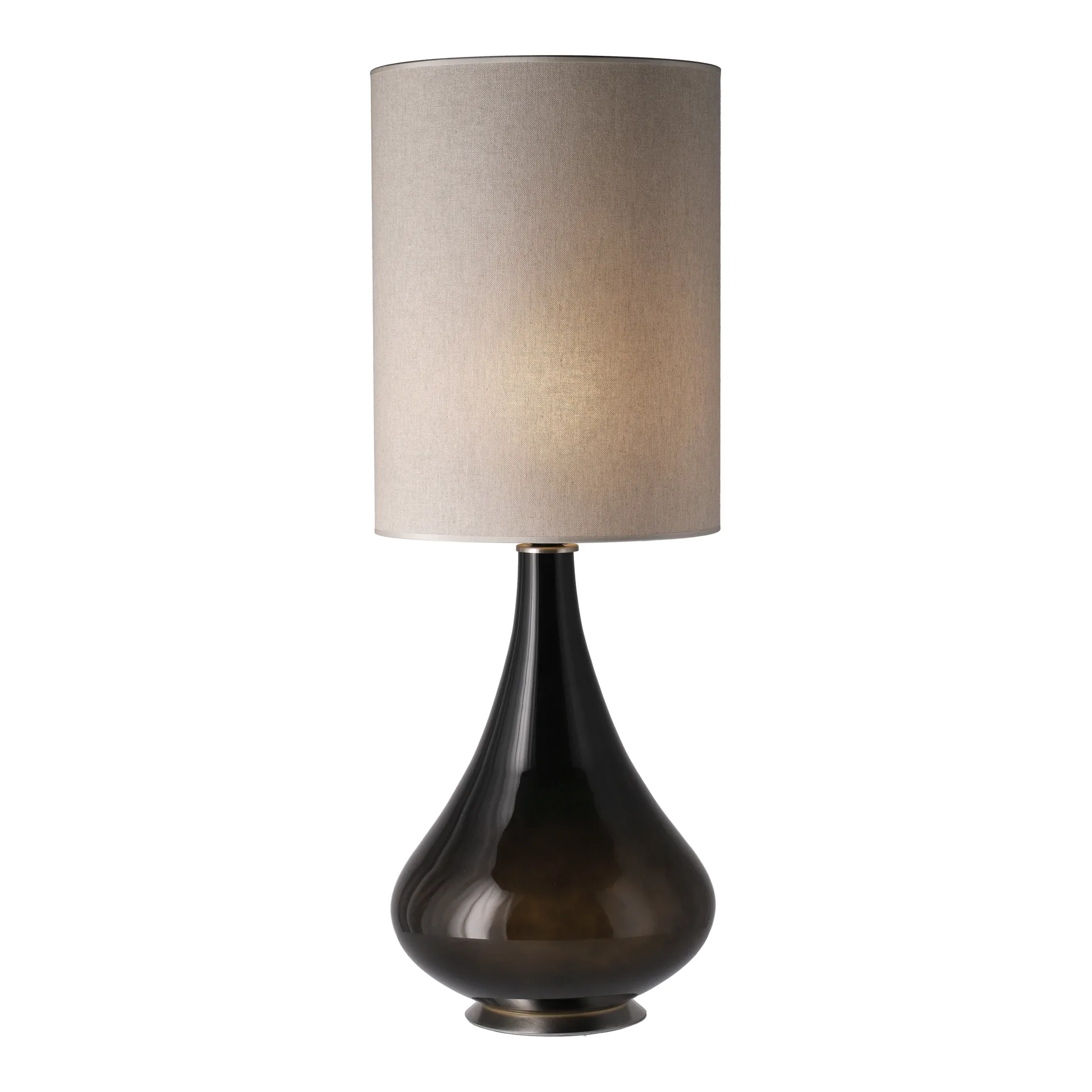 Renata bordslampa svart lampfot, Milano Tostado L Flavia Lamps