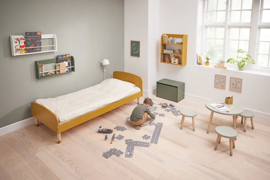 Dots enkelsäng 96x204 cm, Gul FLEXA