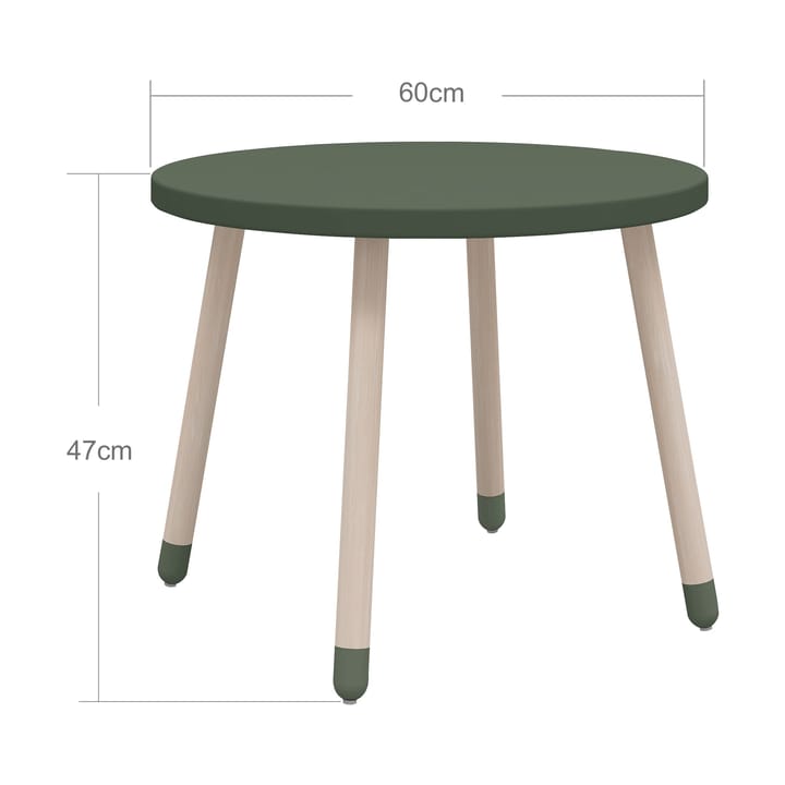 Dots lekbord Ø60 cm, Djup grön FLEXA