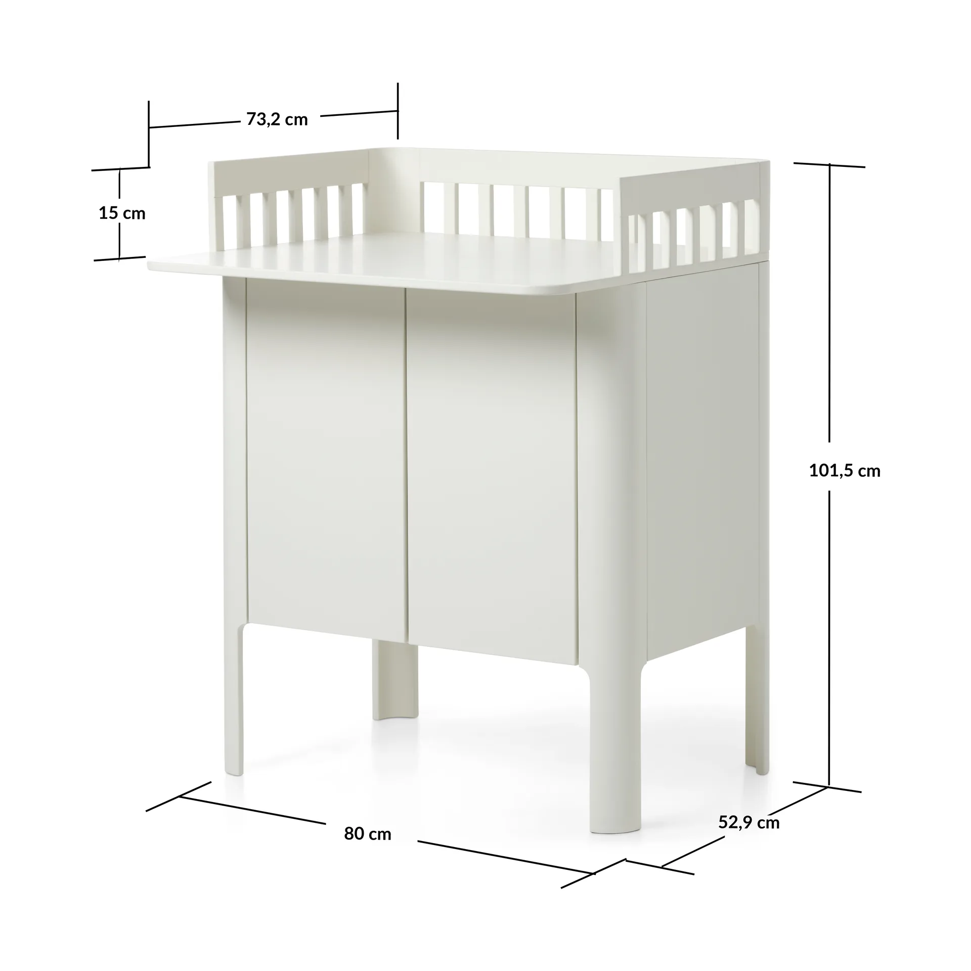 Nova skötbord 80x101 cm, Cream FLEXA
