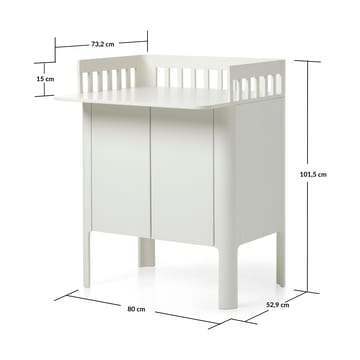 Nova skötbord 80x101 cm - Cream - FLEXA