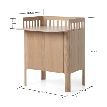Nova skötbord 80x101 cm - Ek - FLEXA