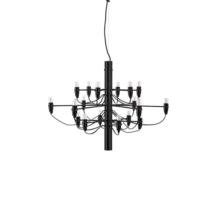 2097 Sarfatti ljuskrona Halogen - Mattsvart 18 lampor - Flos