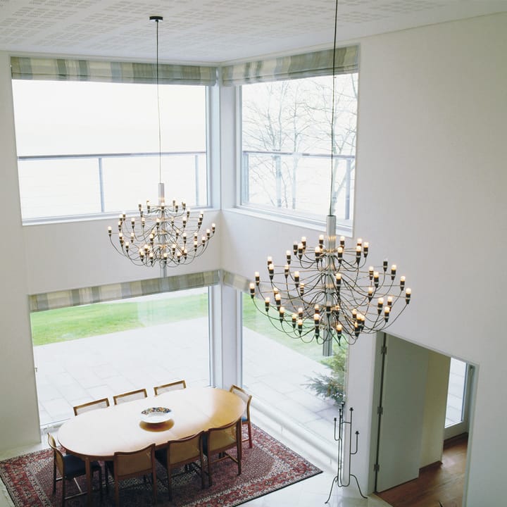 2097 Sarfatti ljuskrona, Krom 50 lampor Flos