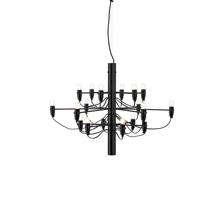 2097 Sarfatti ljuskrona LED, Mattsvart 18 lampor Flos