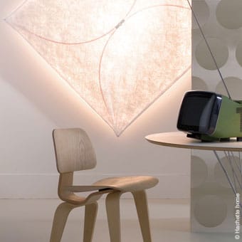 Ariette 1 vägglampa, vit, textilduk/stålstativ Flos