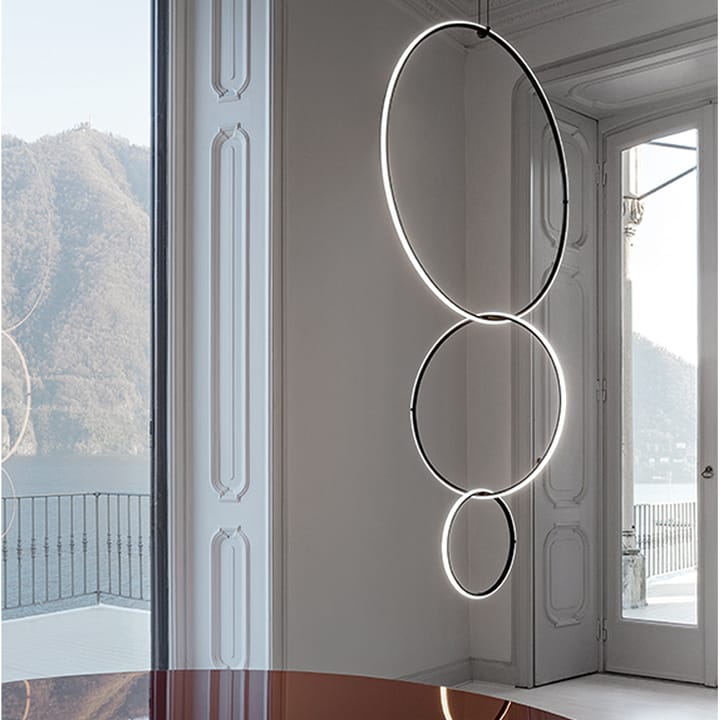 Arrangements Round pendel, black, large Flos