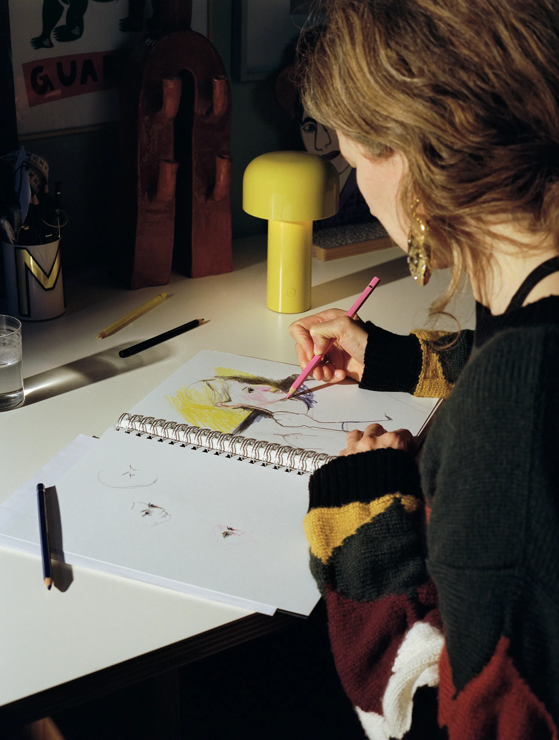 Bellhop bordslampa portabel, Yellow, IP54 (inom/utomhus) Flos