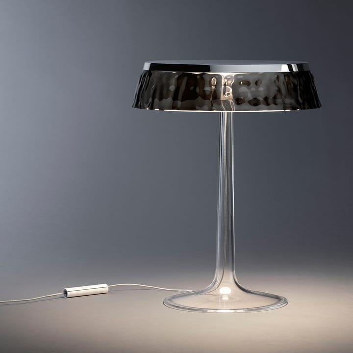 Bon Jour T bordslampa - transparent, mattkromad topp - Flos