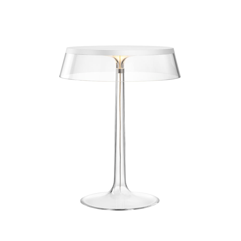 Flos Bon Jour T bordslampa White-transparent skärm | Skandinavisk Design | Bordslampor | Vit
