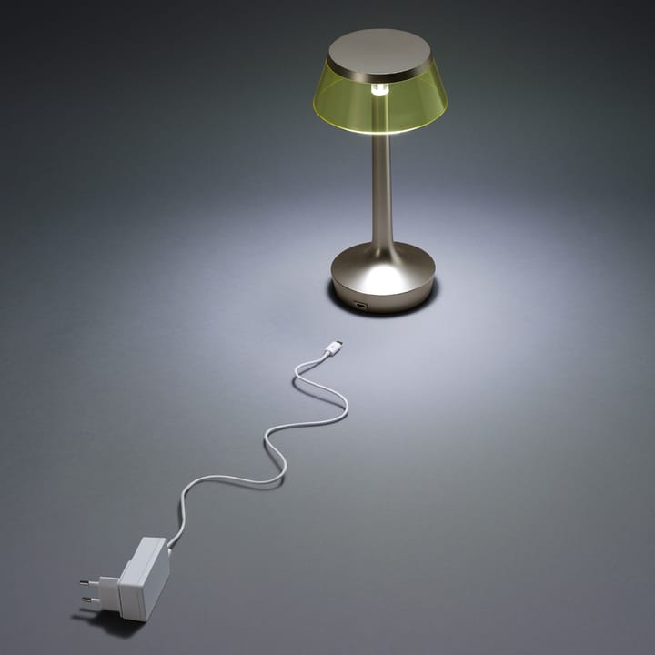 Bon Jour Unplugged bordslampa - Chrome-transparent - Flos