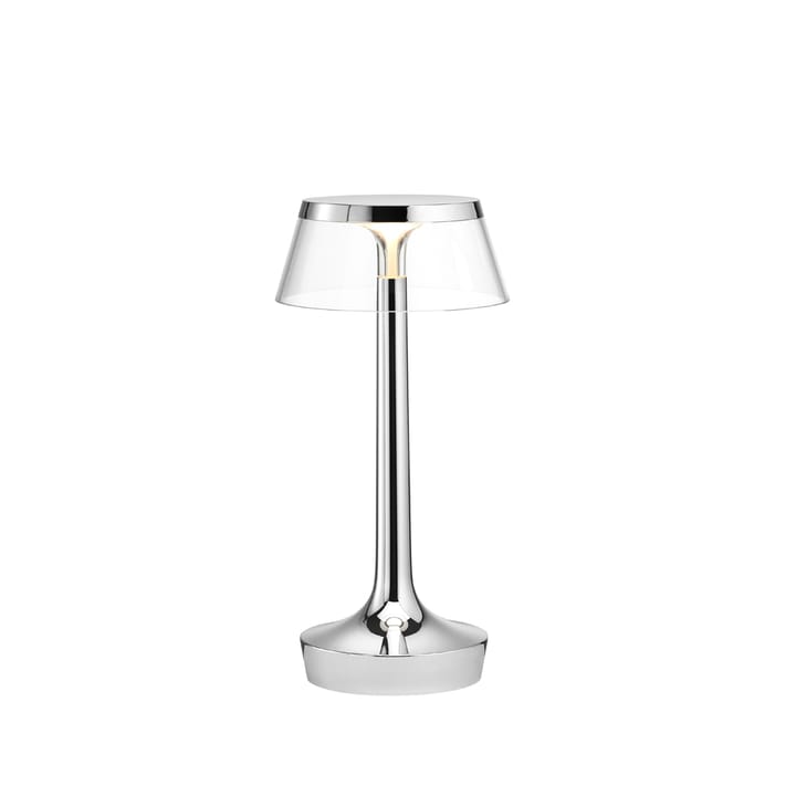 Bon Jour Unplugged bordslampa - Chrome-transparent - Flos