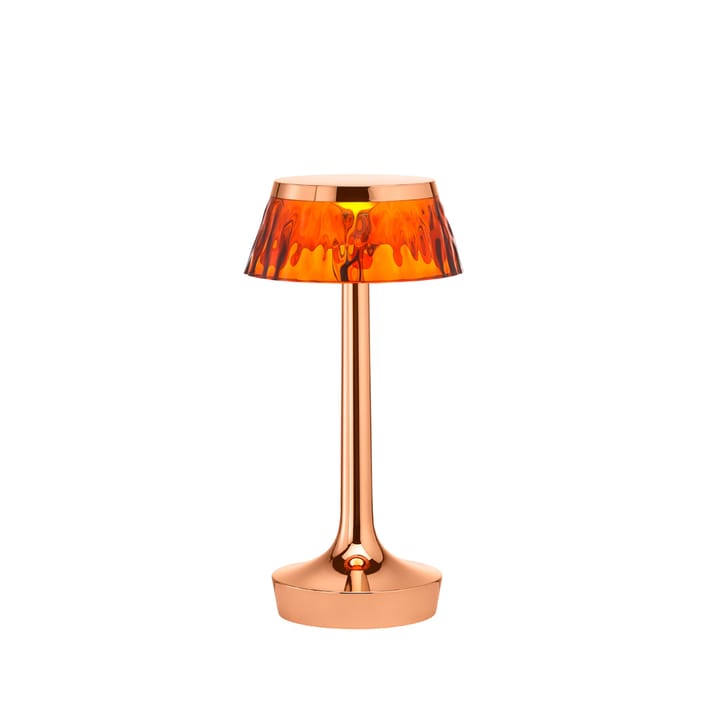 Bon Jour Unplugged bordslampa - copper, amber skärm - Flos