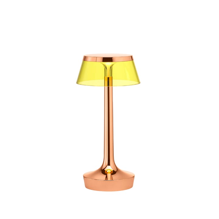 Bon Jour Unplugged bordslampa - copper, gul skärm - Flos